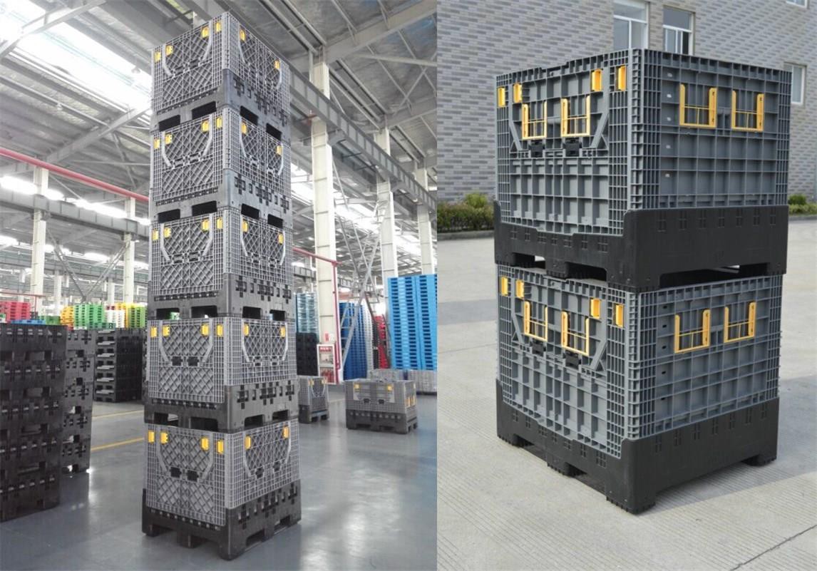 ผ่าน 1000 กกพับช่องเก็บกล่องเก็บของขนาดใหญ่พับแท่นคอนเทนเนอร์